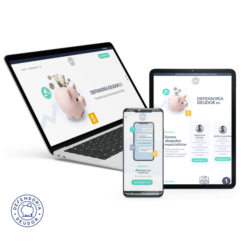 Web Defensoría Deudor desde distintos dispositivos